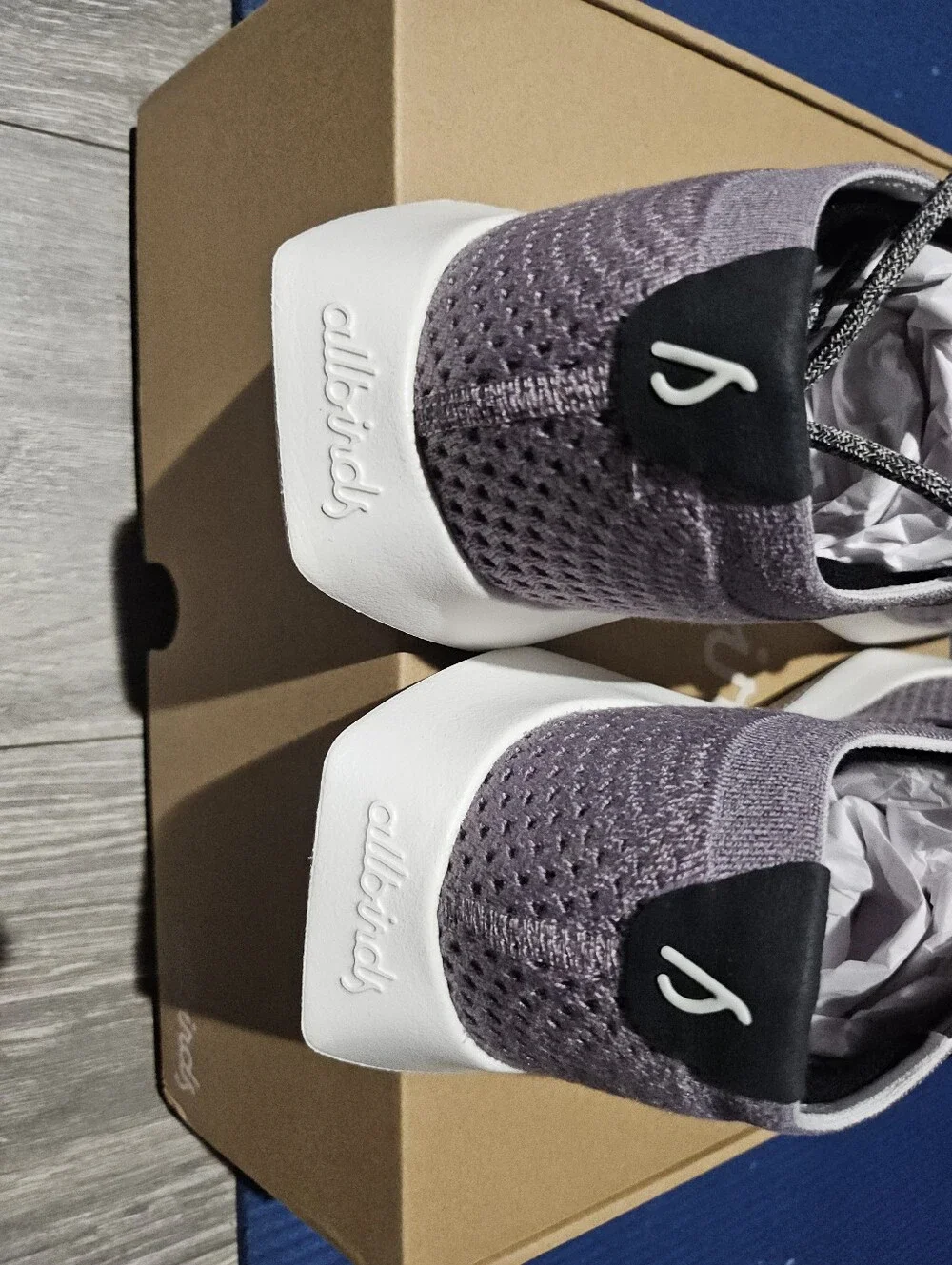 allbirds Men’s Lavender Knit Sneakers with White Soles